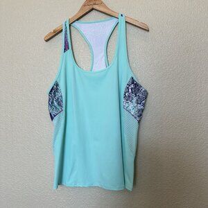 Fabletics Berlin Tank Top XXL 18-20  Mint Green Plus Athletic Workout teal